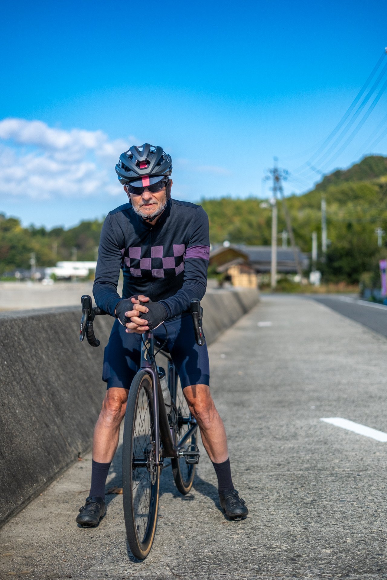 大島の外国人サイクリスト
